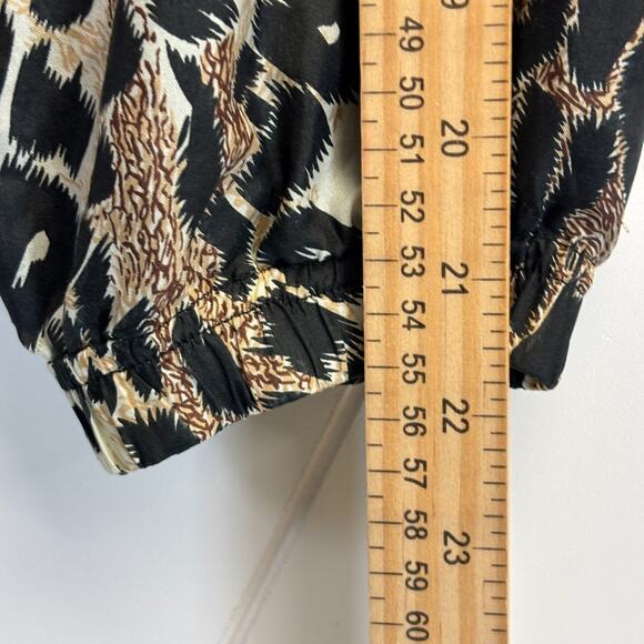 Vintage Stunt Petite Mob Wife Leopard Print Silk Oversized Jacket Size PL Animal - Picture 6 of 10